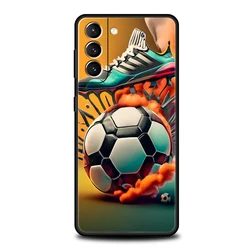 Duurzaam Voetbalpatroon Siliconen Telefoonhoesje – Schokbestendige Sportcover