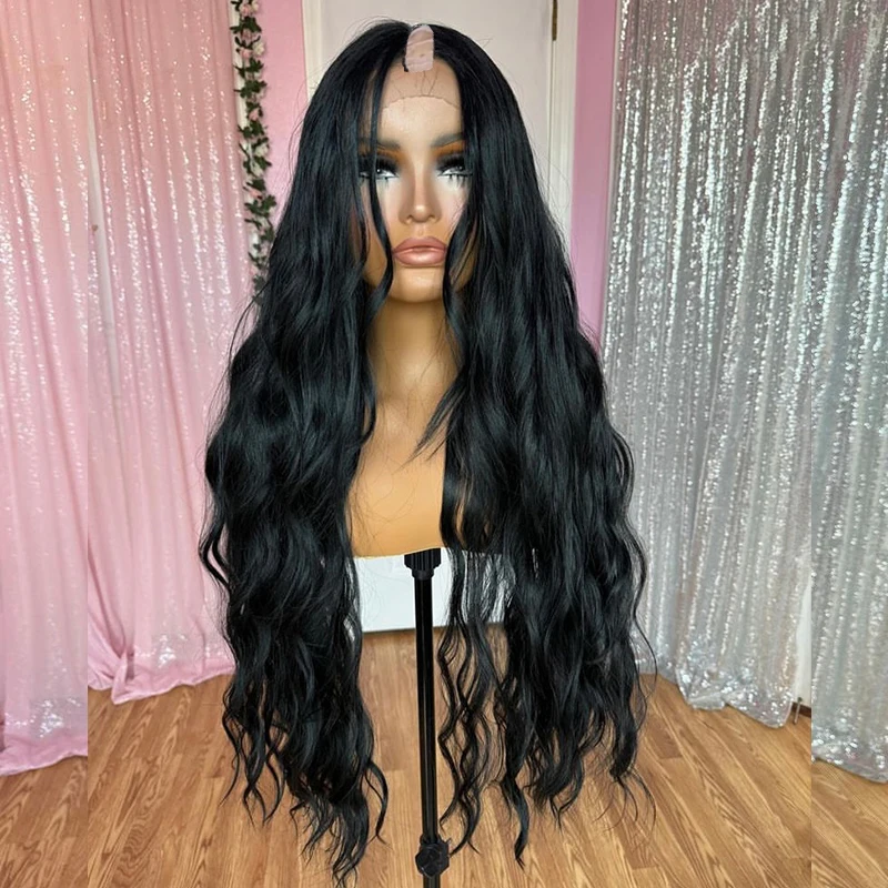Super Long 30inch 250%Density Full End Loose Deep Wave 1X4 U Part Wig Indian Remy Human Hair V Part Wigs For Black Women