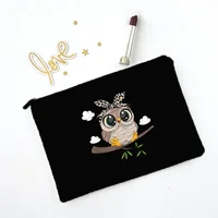 Cartoon Owl Print Print Makeup Bag Travel Neceser Toiletry Organizer Pouch Female Canvas Zipper Cosmetic Bags Best Gift 2