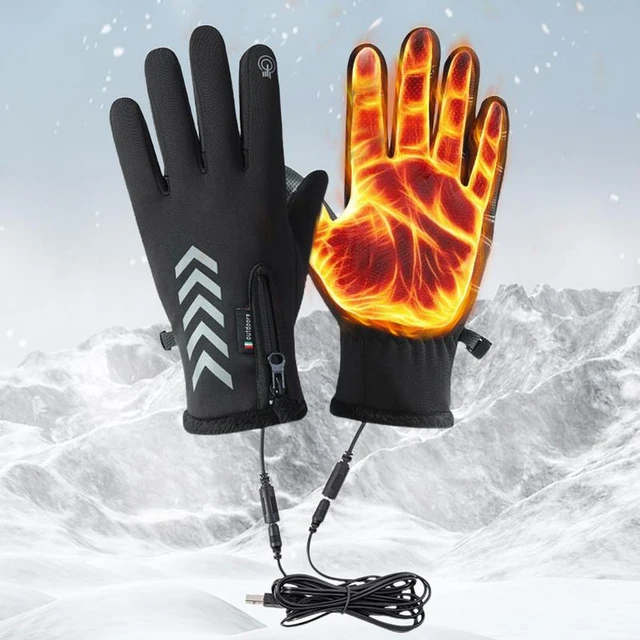 Guanti riscaldati USB guanti da sci Touchscreen ricaricabili impermeabili  invernali per uomo abbigliamento invernale da esterno per il lavoro