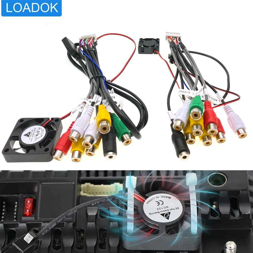 Xtenzi XT91913 RCA Cord Assembly Harness Car Audio Video Compatible With Alpine ILX-W650 ILXW-650E