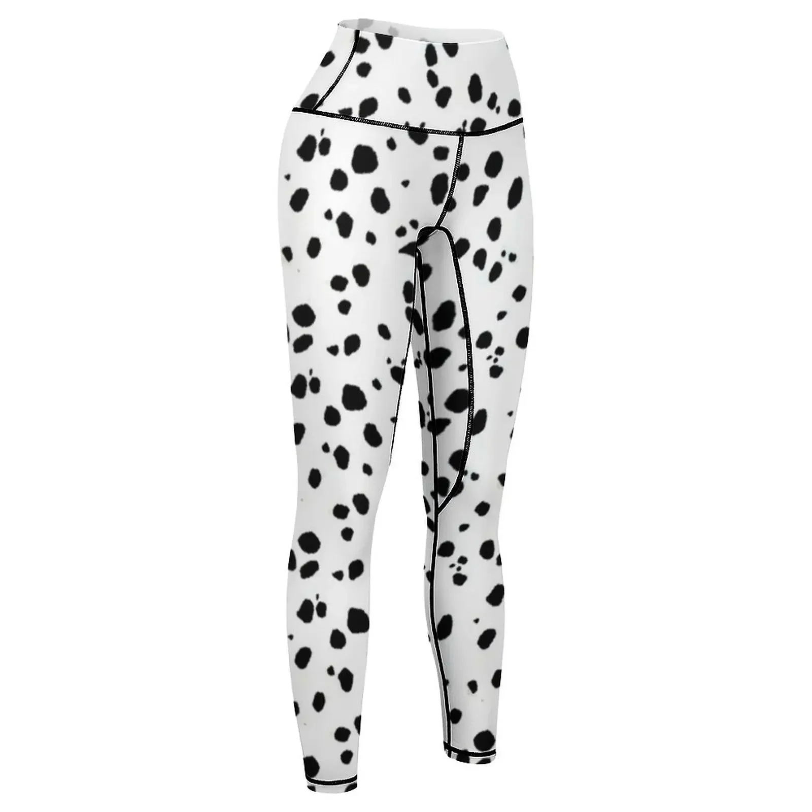 Cute Spots Dots Dalmatian Dog Print Leggings gym's sportswear push up tights for for physical Womens Leggings