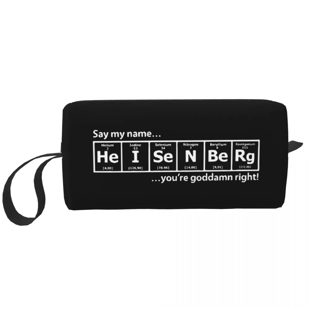 

Breaking Bad Heisenberg - Periodic Table Makeup Bag Pouch Zipper Cosmetic Bag Travel Toiletry Small Makeup Pouch Storage Bag for