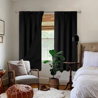 1/2PC Modern 100% High Shading, Waterproof And Insulated Indoor And Outdoor Curtains And Door Curtains 2
