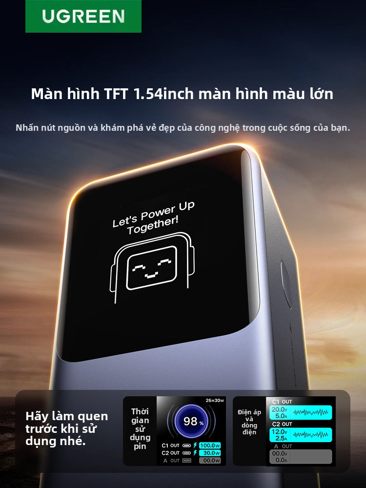 UGREEN |Pin Sạc Dự Phòng 20000mAh Công Suất Cao 130W Sạc Nhanh 100W
