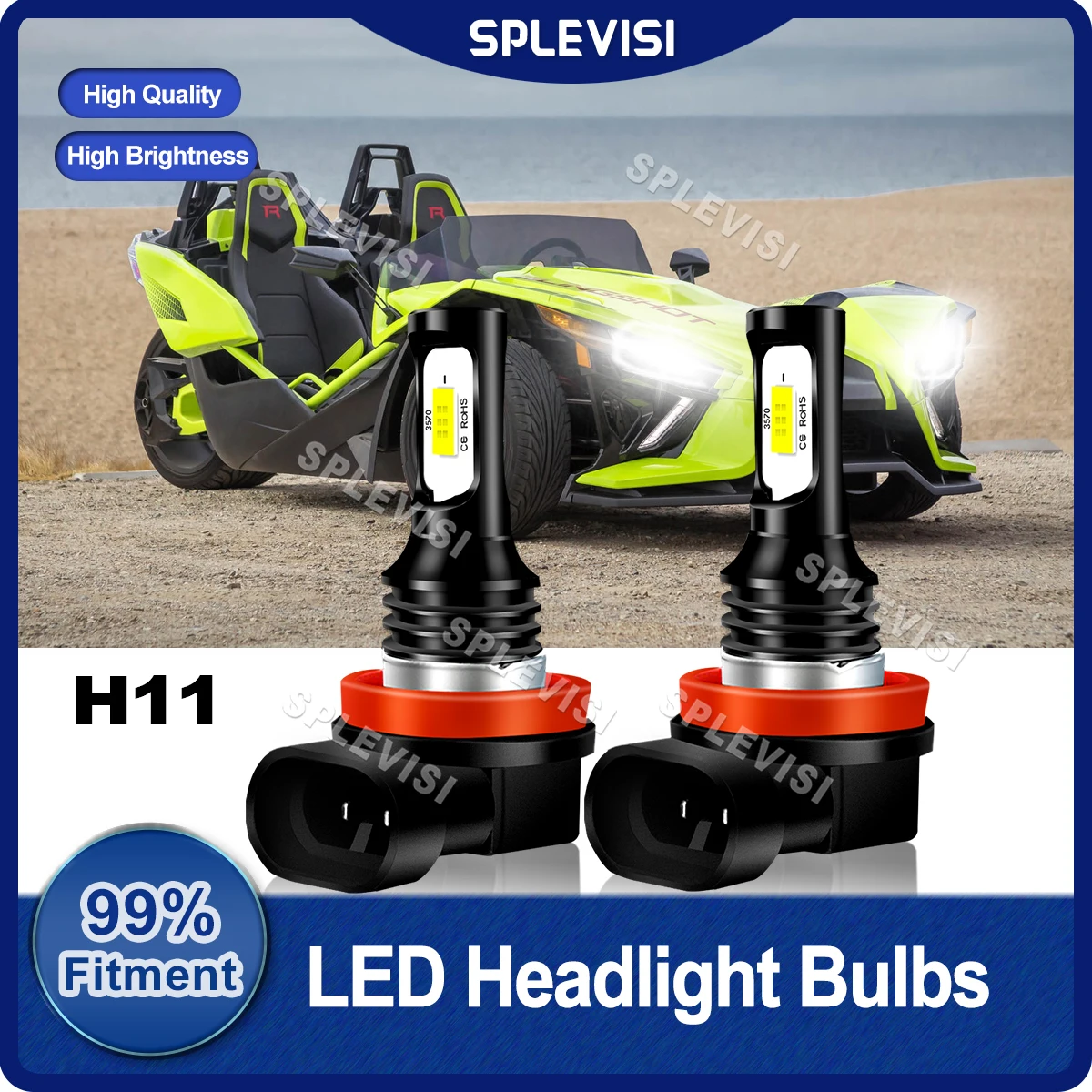 Sostituisci 2Pcs H11 Lampadine Per Fari A Led Per Polaris Slingshot 2015 2016 2017 Per Polaris Slingshot Sl 2015 2016 2017 2018 2019