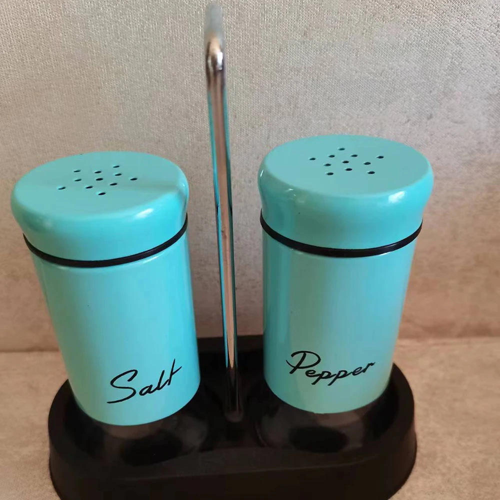 Seasoning box Salt and pepper shakers set reusable multipurpose salt spice jar glass bottom dustproof sealed condiments bottle for kitchen