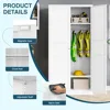 Wardrobe Closet with 2 Doors, 72" Metal Clothing Storage Cabinets with Hanging Rod, Bedroom Armoires Laundry Room and Office Cl 4