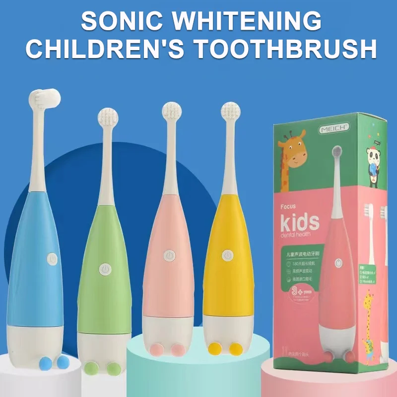 Sonic Electric Toothbrush Children Home Full-Automatic Non-rechargeable Soft Bristle
