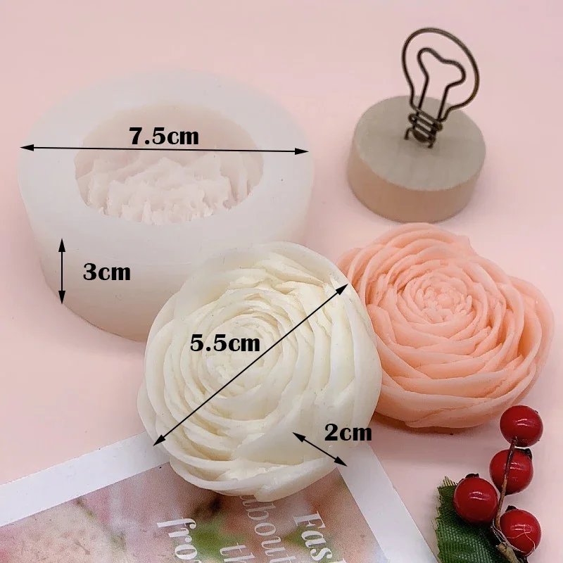 Moule Silicone Bougie 3D Fleurs De Grande, Moules De Bougie Fleur