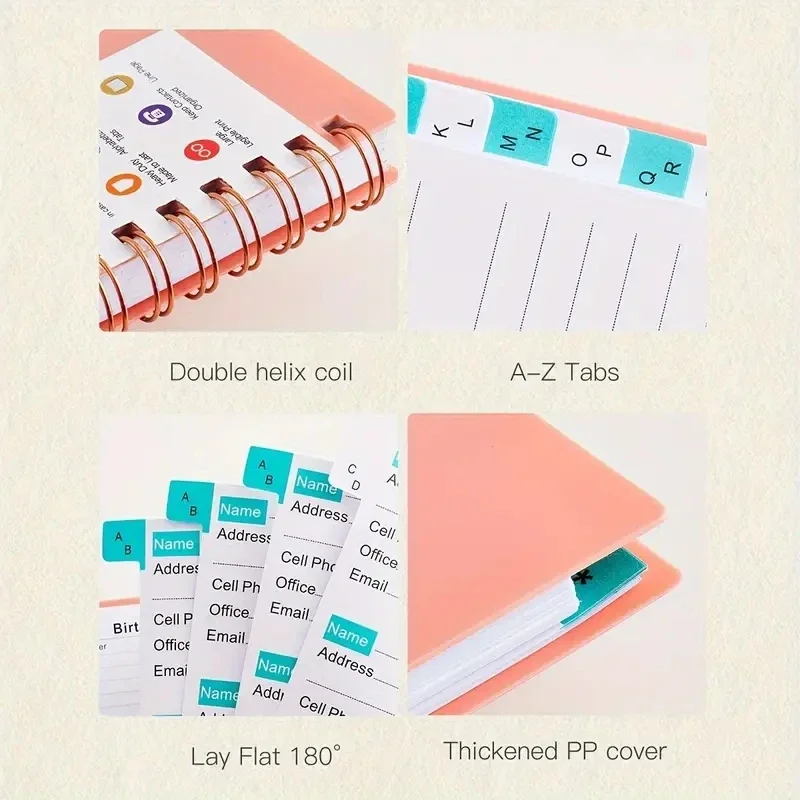 Leather Notebook MINI Size Notebook Telephone Address Book Office Supplies