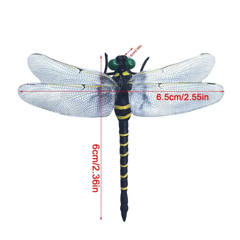 Dragonfly Figurine Bird Scarer Simulated Dragonfly Realistic Figurine PVC Animal Model Simulation Ornaments garden art decor animal sculpture decorations dragonfly decoration
