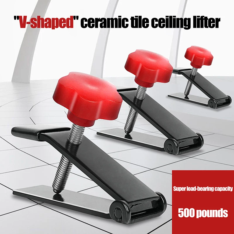 V-type Adjustable Tile Leveling Device Wall Tile Locator Load-bearing 250KG Lift Construction Tools