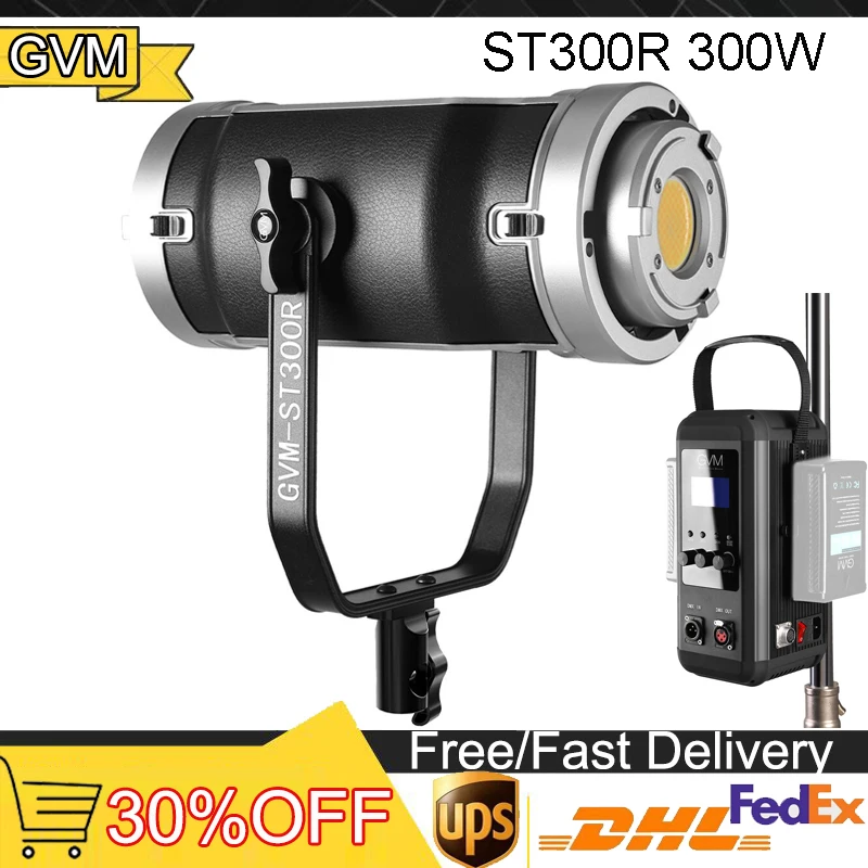 GVM LED COB 영상 조명 더블 헤드 300W RGB & 바이 컬러 사진 조명, Bowens 마운트 스튜디오 조명 연속 필름 라이트