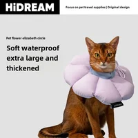 HiDREAM@ Adjustable Cat Cone Collar Soft, Cute ,Cute Waterproof, Anti-Bite Lick Wound Healing Safety Flower Cat Recovery Collar 2
