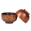 1Pc Wooden Bowl Japanese Style Wood Rice Soup Bowl Salad Bowl Food Container Large Small Bowl for Kids Tableware Wooden Utensils 4