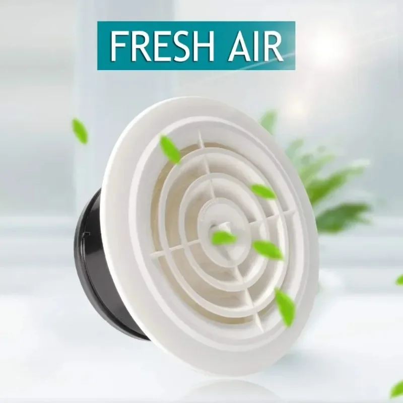 Round Air Vent Louver Grille Cover Outlet Adjustable Exhaust Vent Ducting Ventilation Grilles 75/100/125/150mm Air Cover