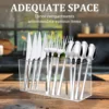 Acrylic Cutlery Organizer Clear Spoon and Fork Holder Exquisite 3 Section Tableware Storage Box Household Cutlery Utensil Holder 6
