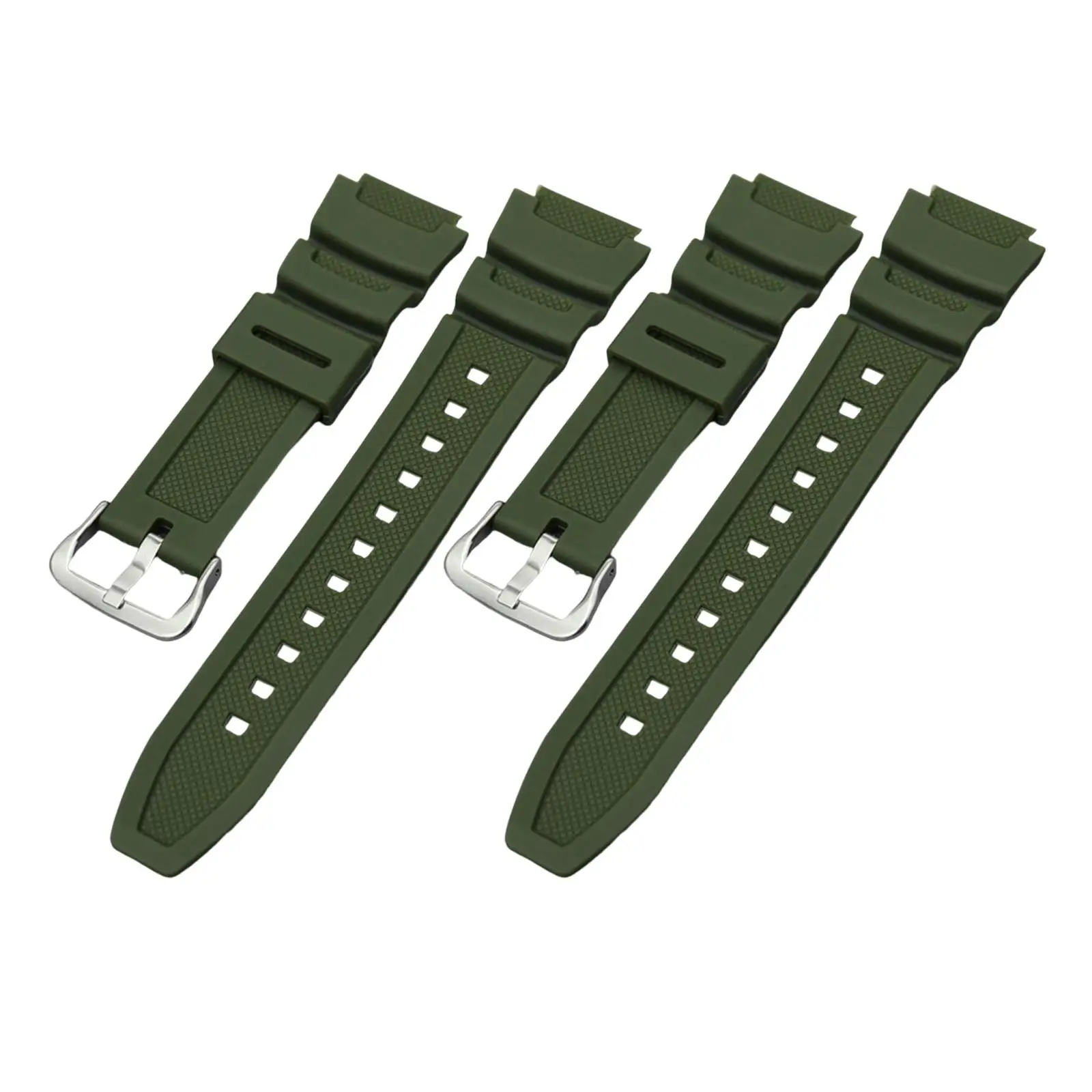 Rubber Wristwatch Band Pin Buckle Watchband 1.8cm Width Watch Band Strap for Sgw-500H Aq-S800W AE-1000W AE-1300 F-108WH