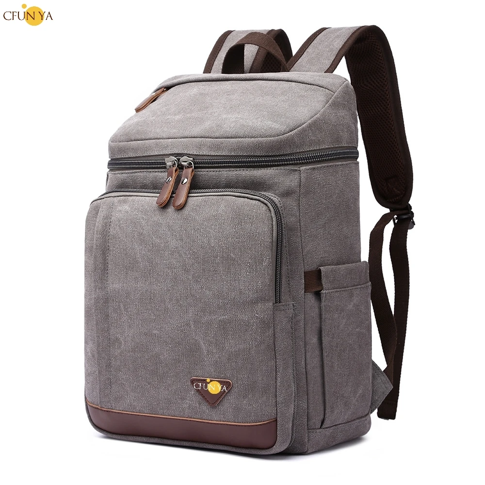 

CFUN Canvas Backpack For Men Women Laptop Bag Large Capacity Outdoor Knapsack Teenager Student School Bag Travel Bagpack Mochila