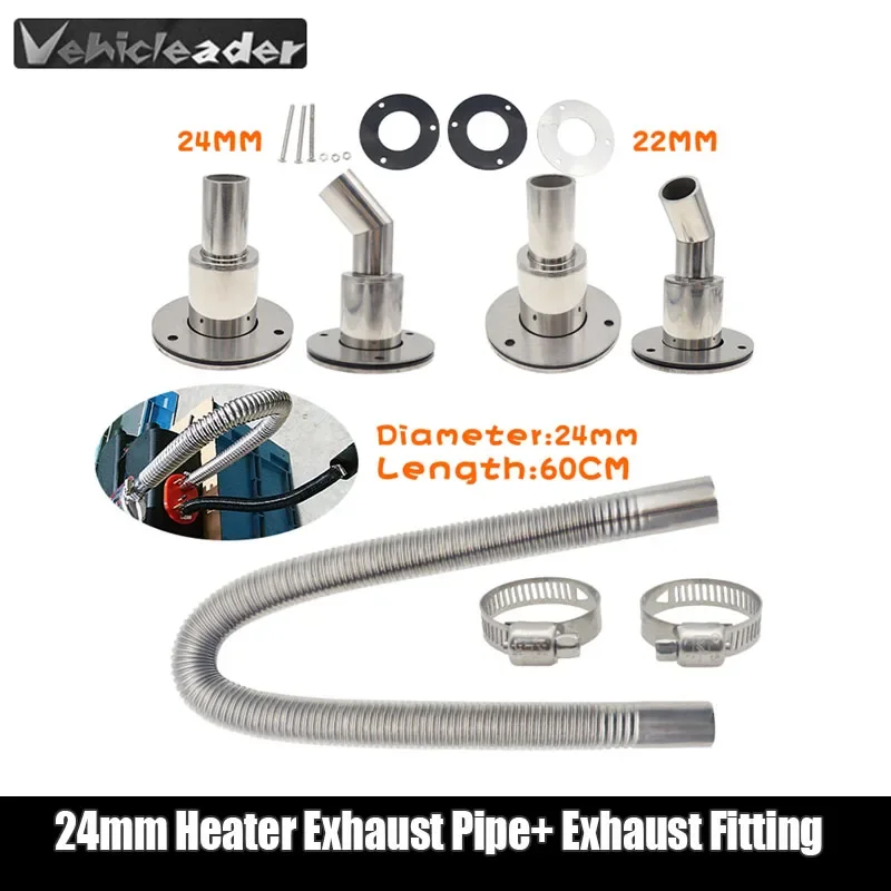 22mm/24mm Exhaust Fitting 60cm Heater Exhaust Pipe Car Air Parking Heater Pipe for Webasto Eberspache