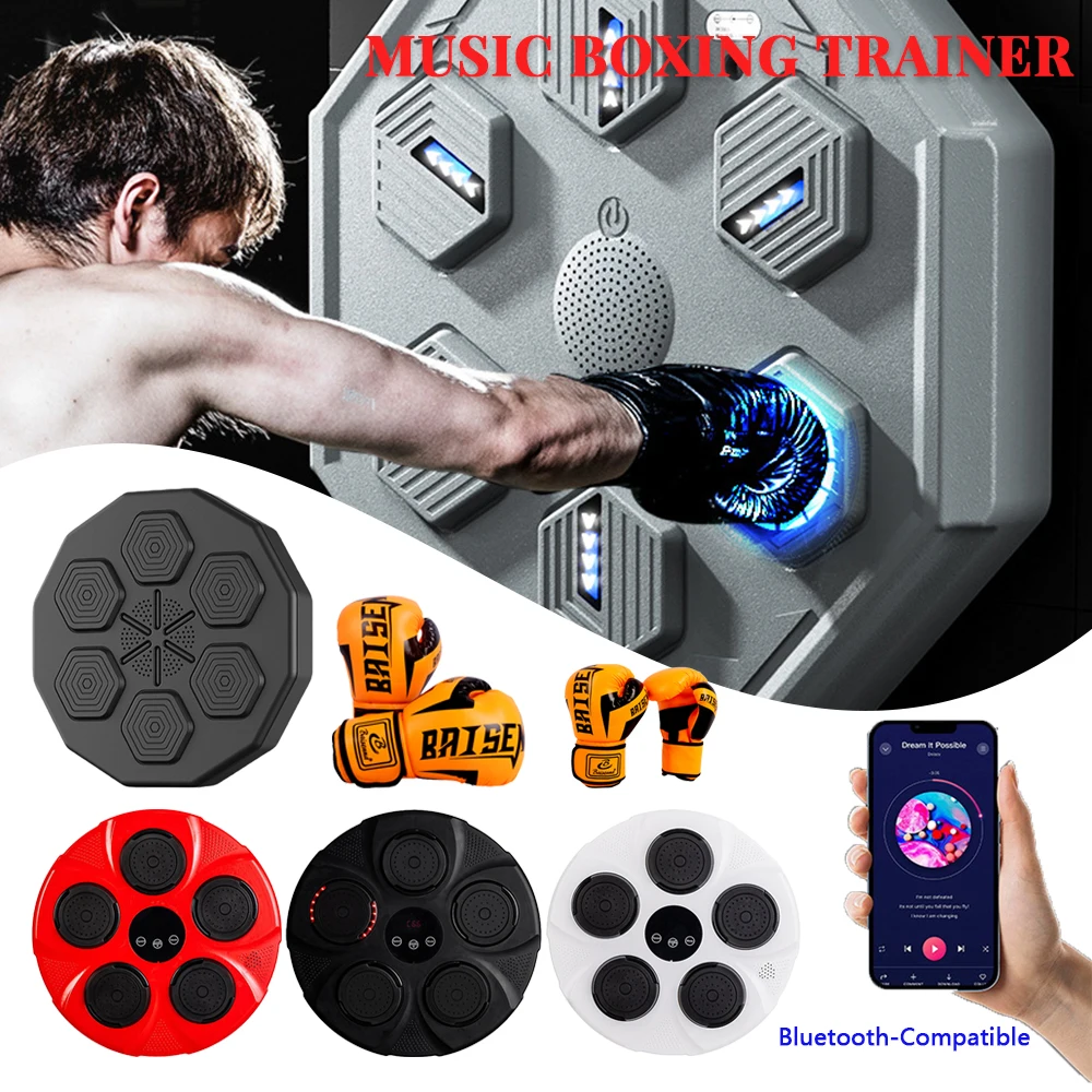  Boxing Training Machine, Smart Music Wall Mounted Punching  Sports Rechargeable LED Light, Hand/Eye/Speed Reaction for Kids/Adults/Home  Workout : Sports & Outdoors