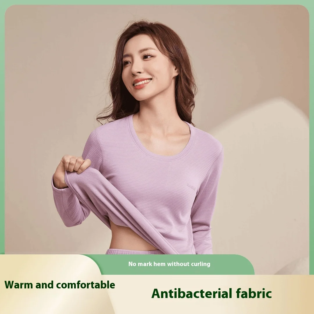 Autumn and Winter New Women's Cashmere Silk Thermal Underwear Set of Qiu Yi Qiu Pants Teenage Thermal Clothing Bottoming Underwe