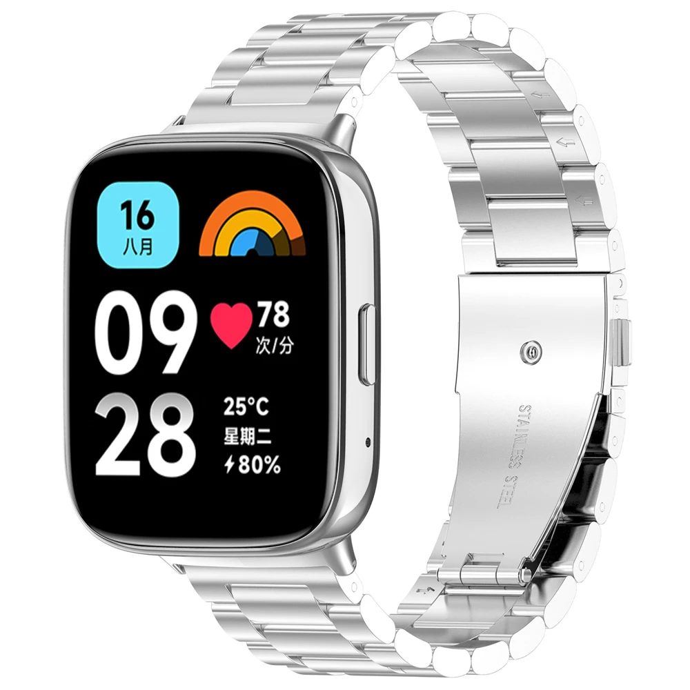 

Ремешок из нержавеющей стали для Redmi Watch 3 Active, металлический Смарт-браслет для Redmi Watch 3 Active