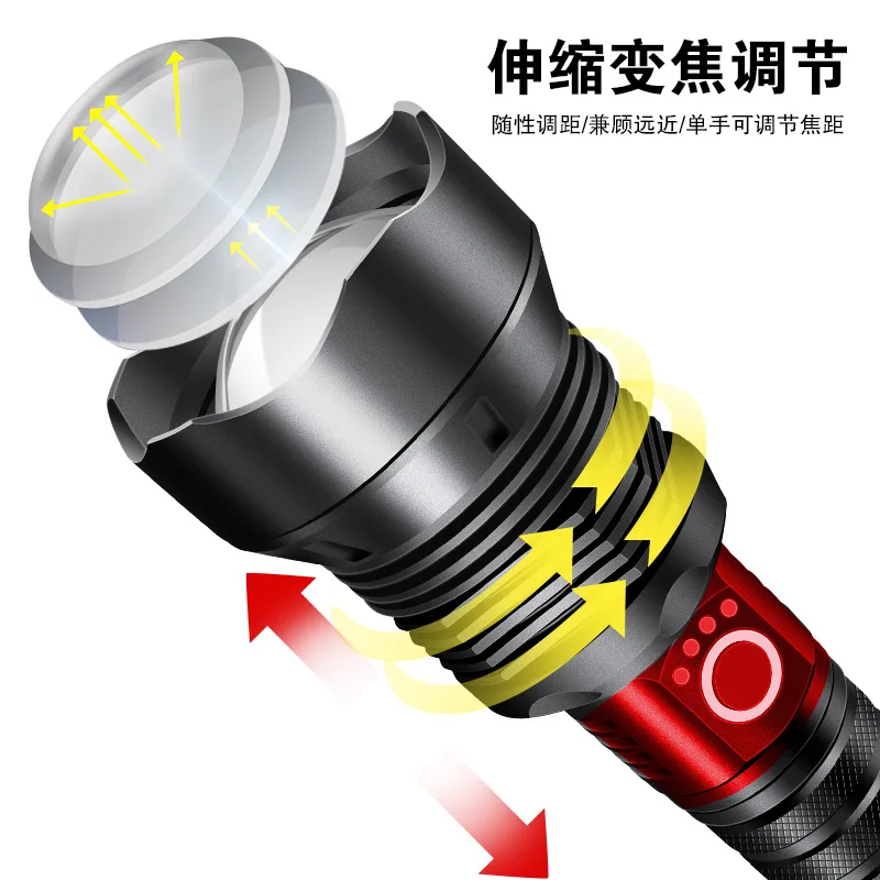 Special Forces P90 Quad-core Ultra-bright Flashlight Strong Light  Rechargeable Outdoor Home LED Long-range Lighting Searchlight - AliExpress