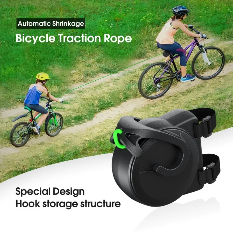 Cordon de remorquage pour vélo, corde de traction pour remorque de vélo, corde de traction en nylon, outil parent-enfant pour l'extérieur, équipement de sécurité pour le cyclisme