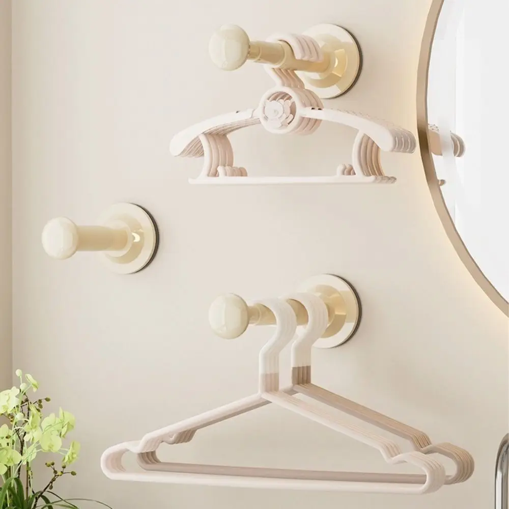 Wall Mounted Plastic Suction Cup Towel Storage Rack