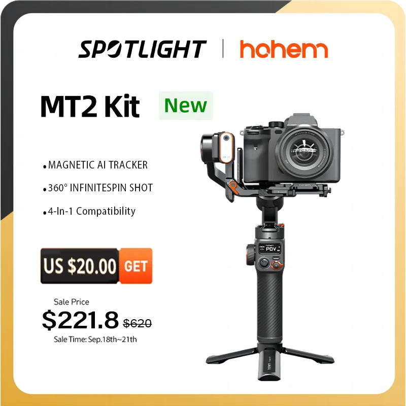 Hohem iSteady MT2 Kit 3 Axis Gimbal for Mirrorless Camera Action Camre