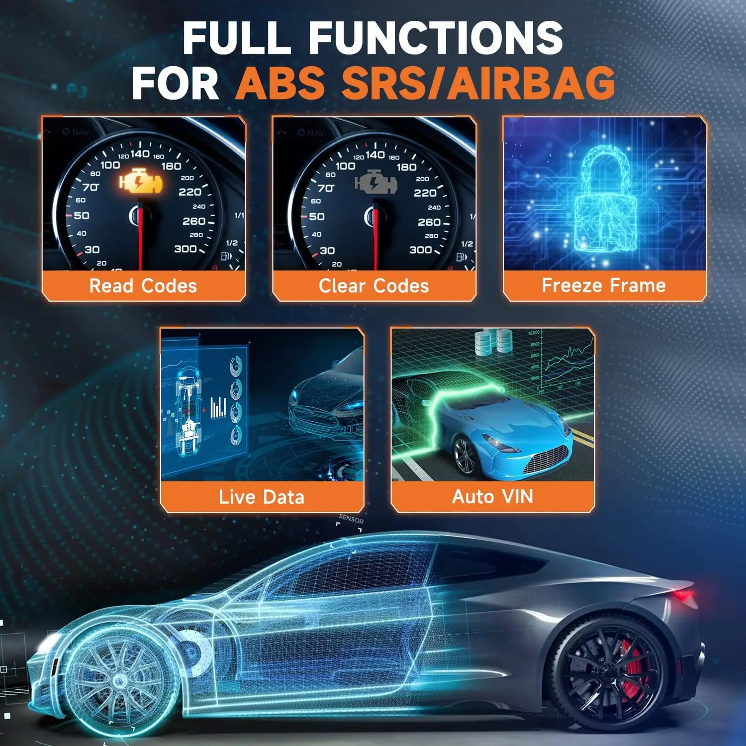 FOXWELL NT630 Plus OBD2 Scanner ABS SRS Code Reader Automotive OBD II Airbag Diagnostic ABS Brake Bleeding Diagnostic Scan Tool