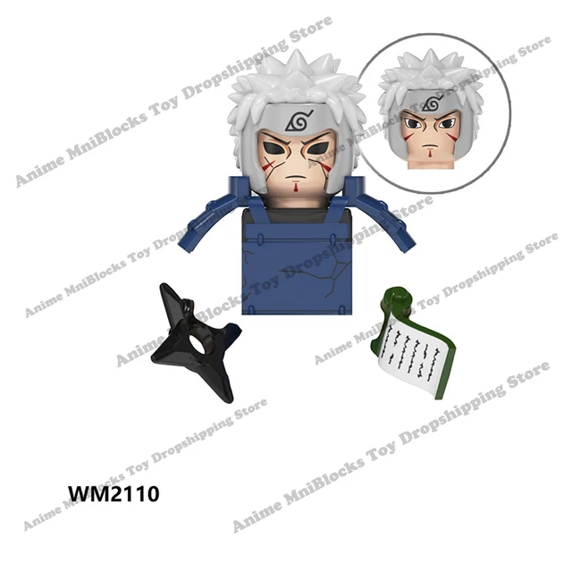 WM6109 Naruto blocks anime Sasuke Kakashi Madara Zetsu Might Guy Rock Lee mini action toy figures Assemble bricks toys kid gifts Orange