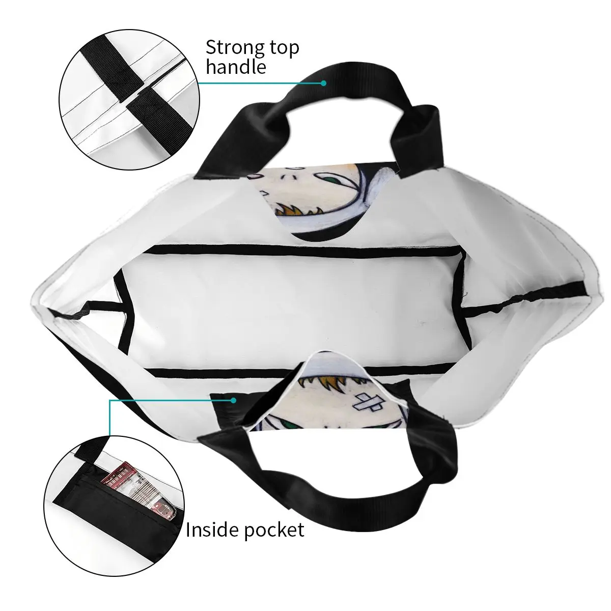 Yoshitomo Nara Fighing Women Shoulder bag 40X50cm Tote bag Shopping handbag Convenient Travel Book