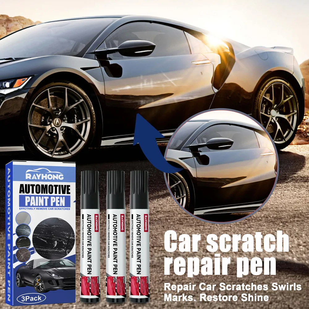 

3pcs Car Scratch Repair Paint Tool Auto Touch Up Pens For Car Scratches Clear Remover Paint Care Mending Paint Pen White Black