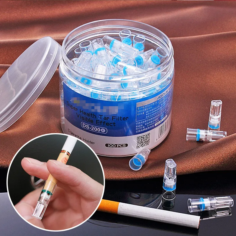 

SMO 100Pcs/Lot 7mm Tar Filtration Cigarette Filter Disposable Tar Filtration Cleaning Holder Smoking Accessories Men Gifts