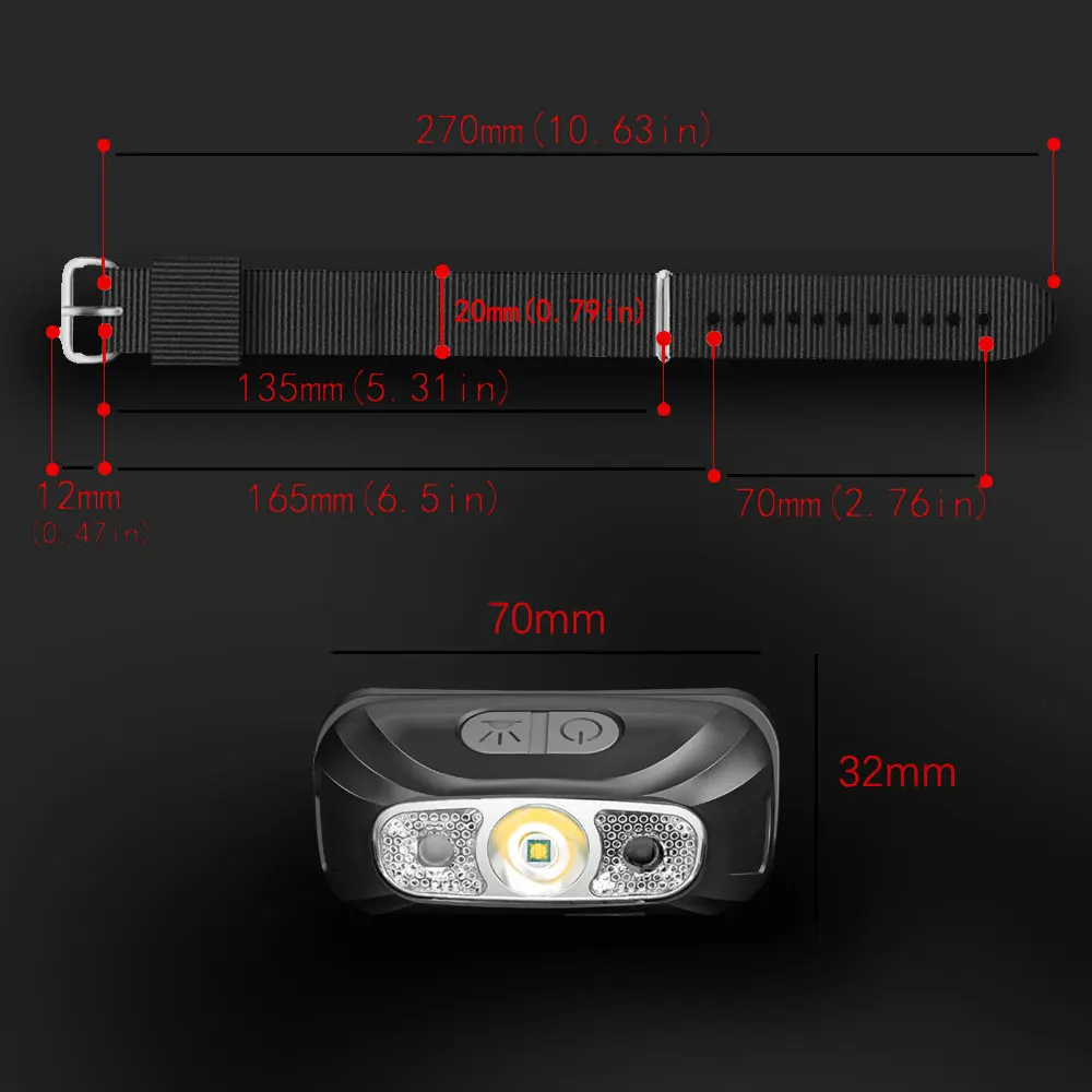 White SOS Red LED USB Portable Light Wristlight Strap Night Cycling Running Fishing Lamp Wrist Band Bracelet Wristlamp Flashlamp