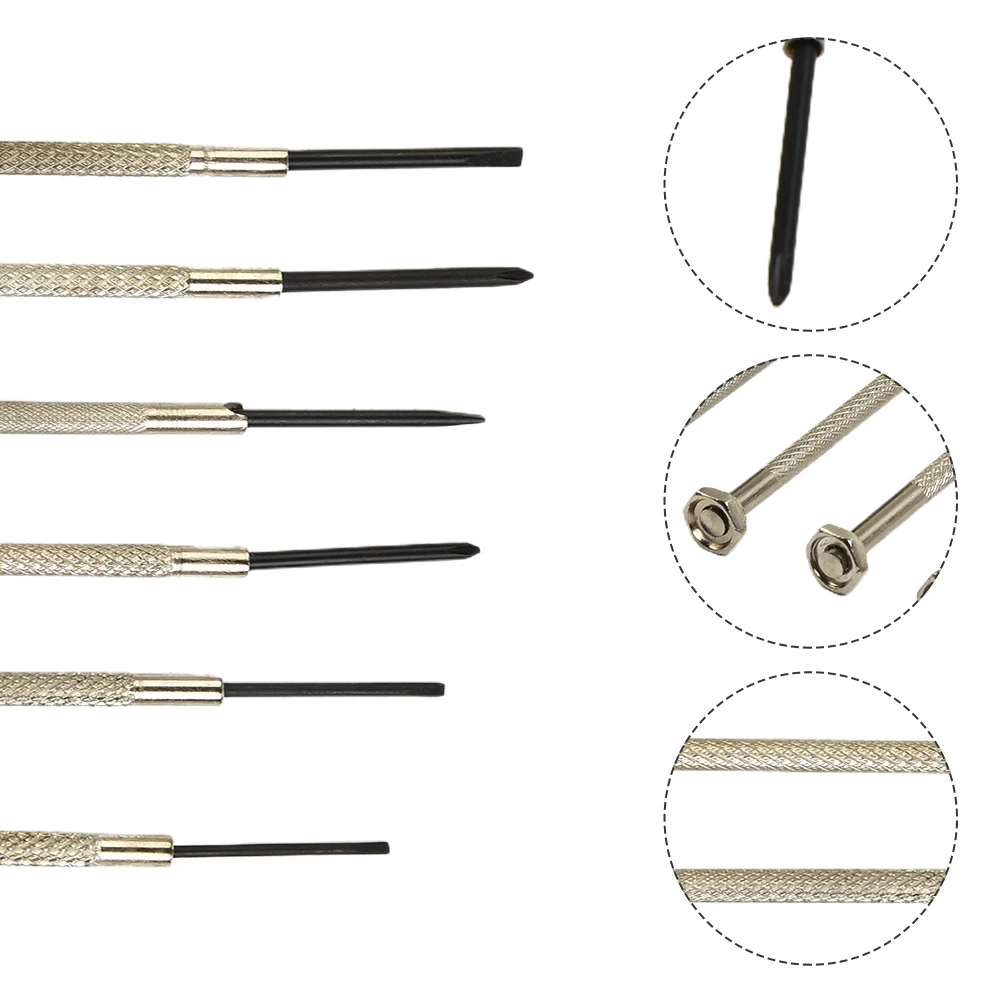 

6pcs Precision Screwdriver Set Cross Screwdrivers/Slotted For Repairing Watch Jewelry Glasses Electronic Small Screw