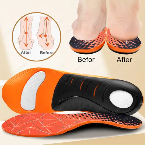 EVA Orthotic Sports Insole Arch Support Insert For Flat Feet PU Shock Absorption Plantar Fasciitis Heel Pain Orthopedic Insoles - Image 5