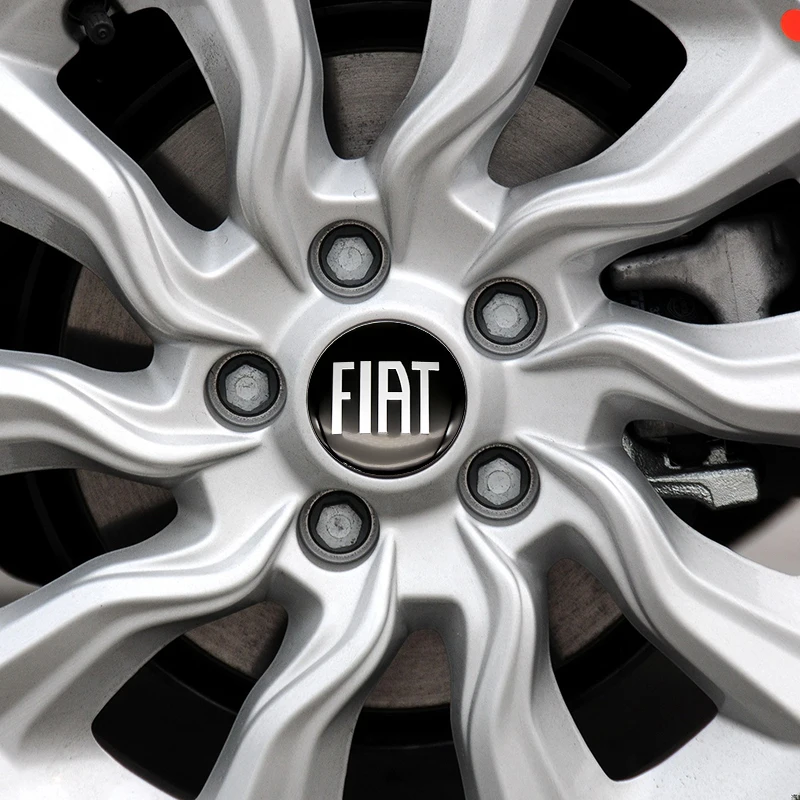 56mm 3D car emblem Wheel Center Hub auto Rim refit dust-proof badge covers sticker styling accessories 4pcs For FIAT