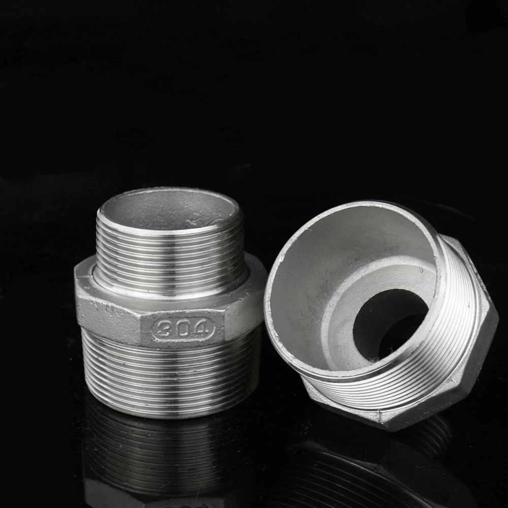 

1/8 "1/4" 3/8 "1/2" 3/4 "1" BSPT мужской шестигранный редуктор ниппель 304 фитинги из нержавеющей стали для воды газойль
