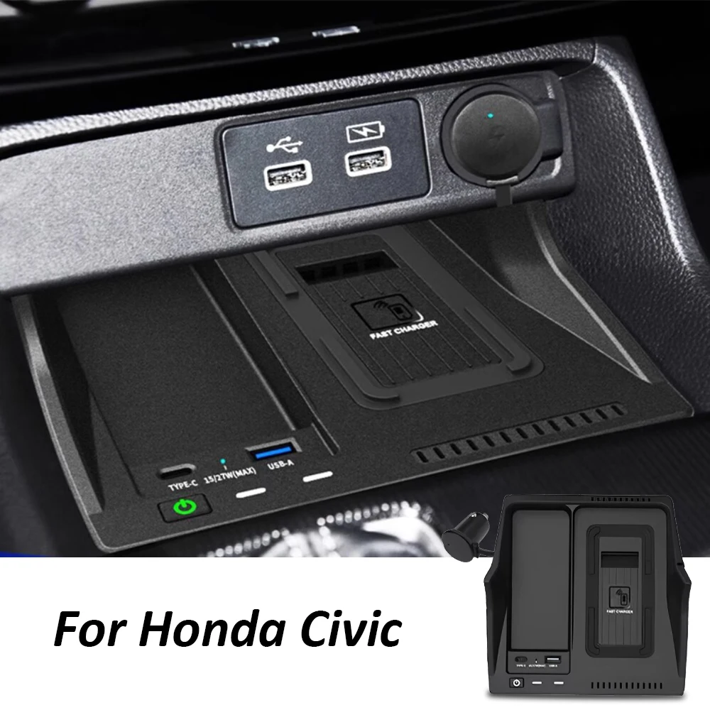 Car wireless charger For honda civic 11th gen 2022 2023 charging