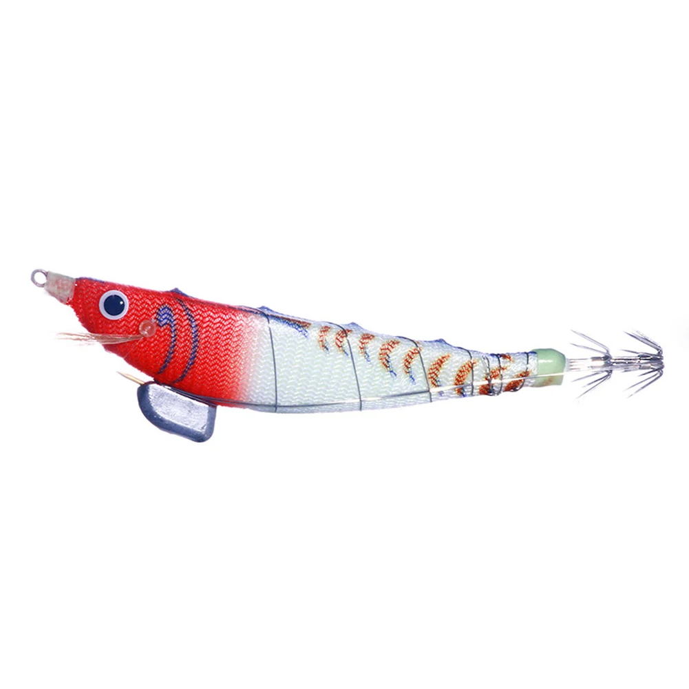 Squid Fish Barbed Hook 12cm Fluorescent Fishing Lure 14.3g Saltwater Lures Baits for Night Fishing Freshwater