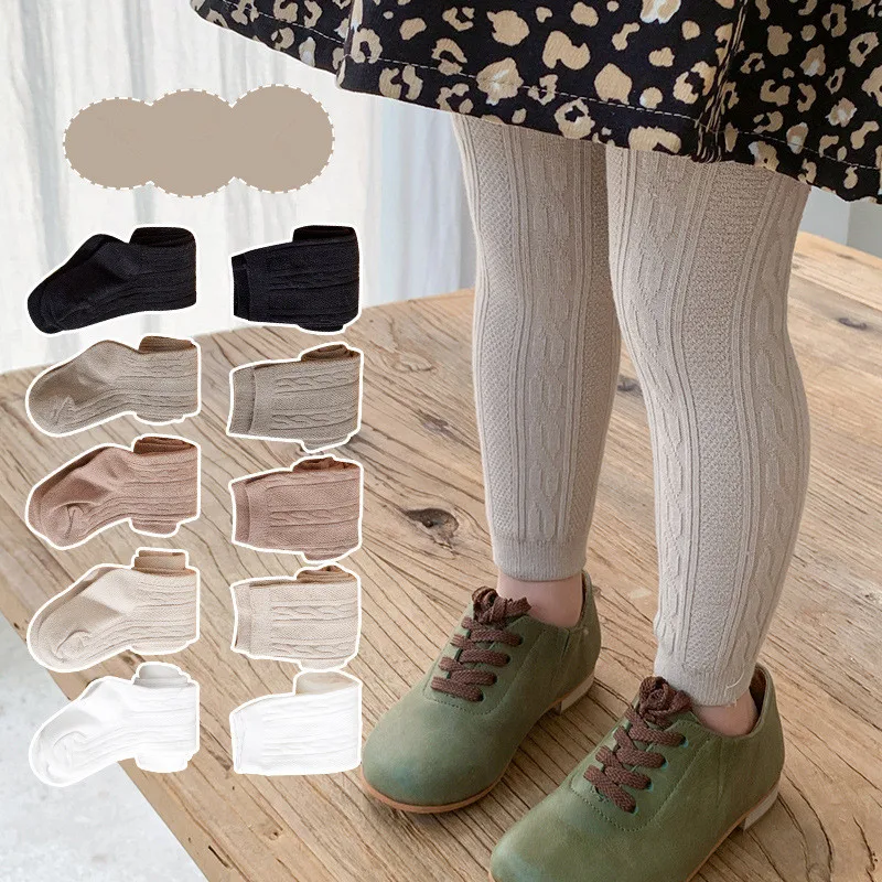 Baby Pants Spring Autumn Girls Leggings Solid Color Cotton Pants Pantyhose Casual Stockings Kids Children Leggings 0 to 5 Years