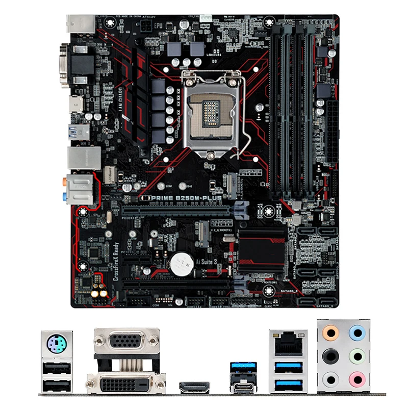 

Оригинальная материнская плата Intel B250 PRIME, б/у, LGA1151 LGA 1151 DDR4 64 Гб USB2.0 USB3.0 SATA3, десктопная материнская плата