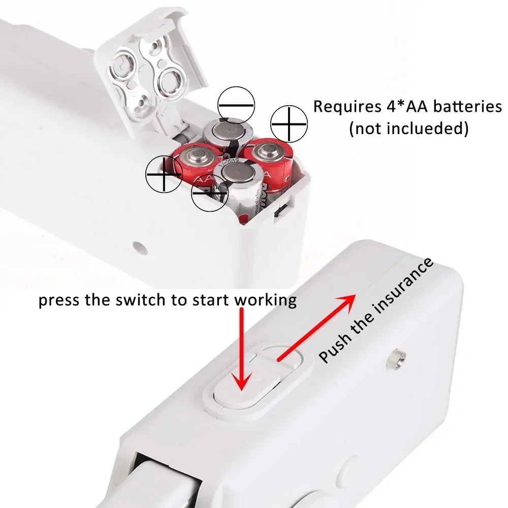 Quick Repair DIY Clothes Needlework Sewing Hand Sewing Machine Mini Hand Sewing Machine Electric Needlework Portable