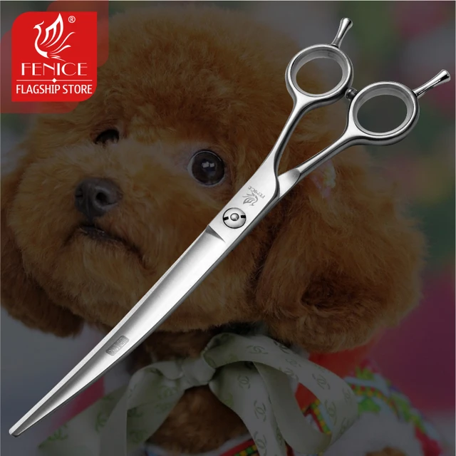 Fenice Big Super Curved Scissors 45° 6/6.5/7/7.5inch Pet Dog Grooming  Scissors Pets Hair Curved Shears ножницы tijeras tesoura - AliExpress