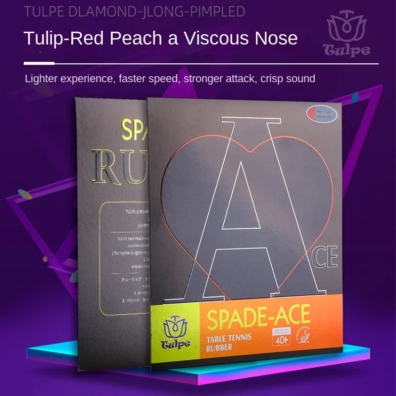 Tulpe Tulip Peach A Ping Pong Ball Adhesive High Elasticity Reverse Glue Arc Fast Attack Control Cake Sponge