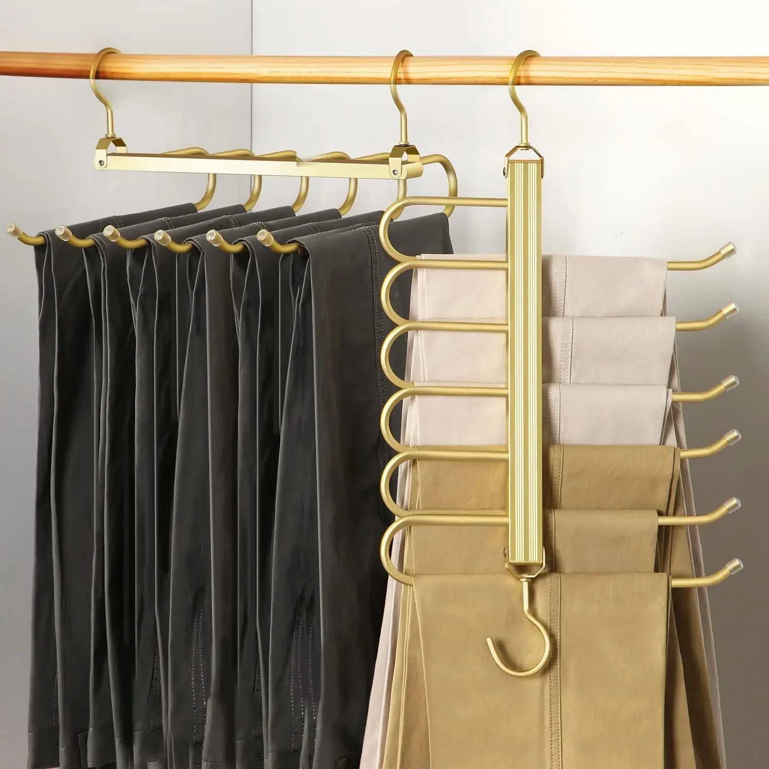 Layers Aluminum Pants Hangers,Space Saving Jean Scarf